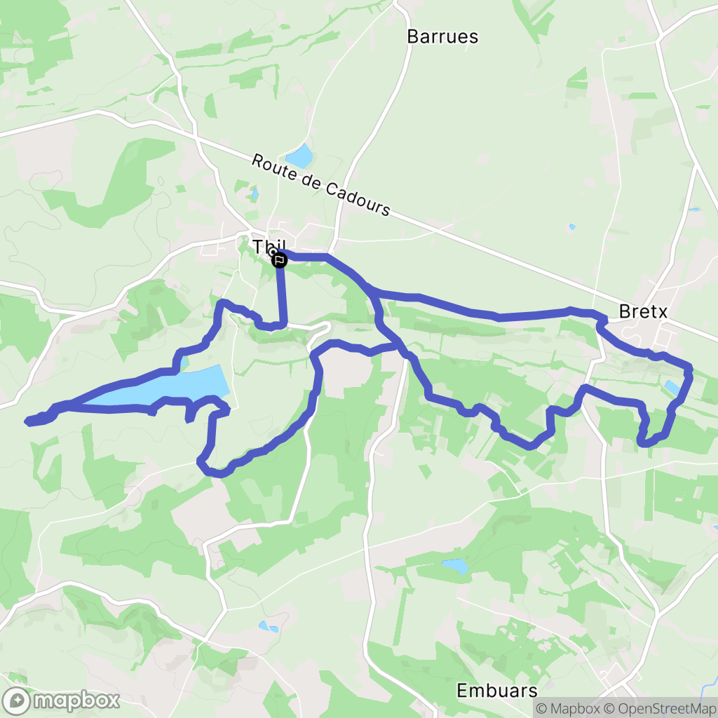 Thil : carte du parcours de randonnée - France