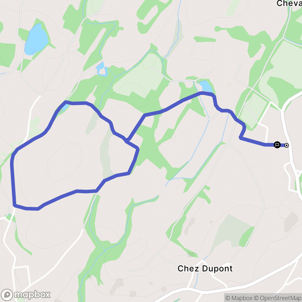Fillière : carte du parcours de randonnée - France