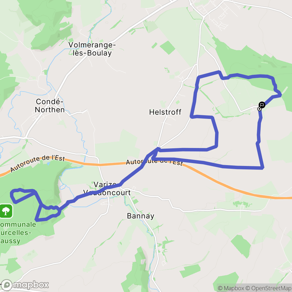 Boulay-Moselle : carte du parcours de randonnée - France