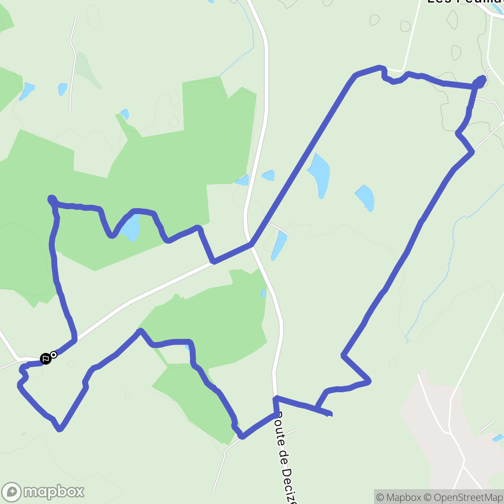 Decize : carte du parcours de randonnée - France