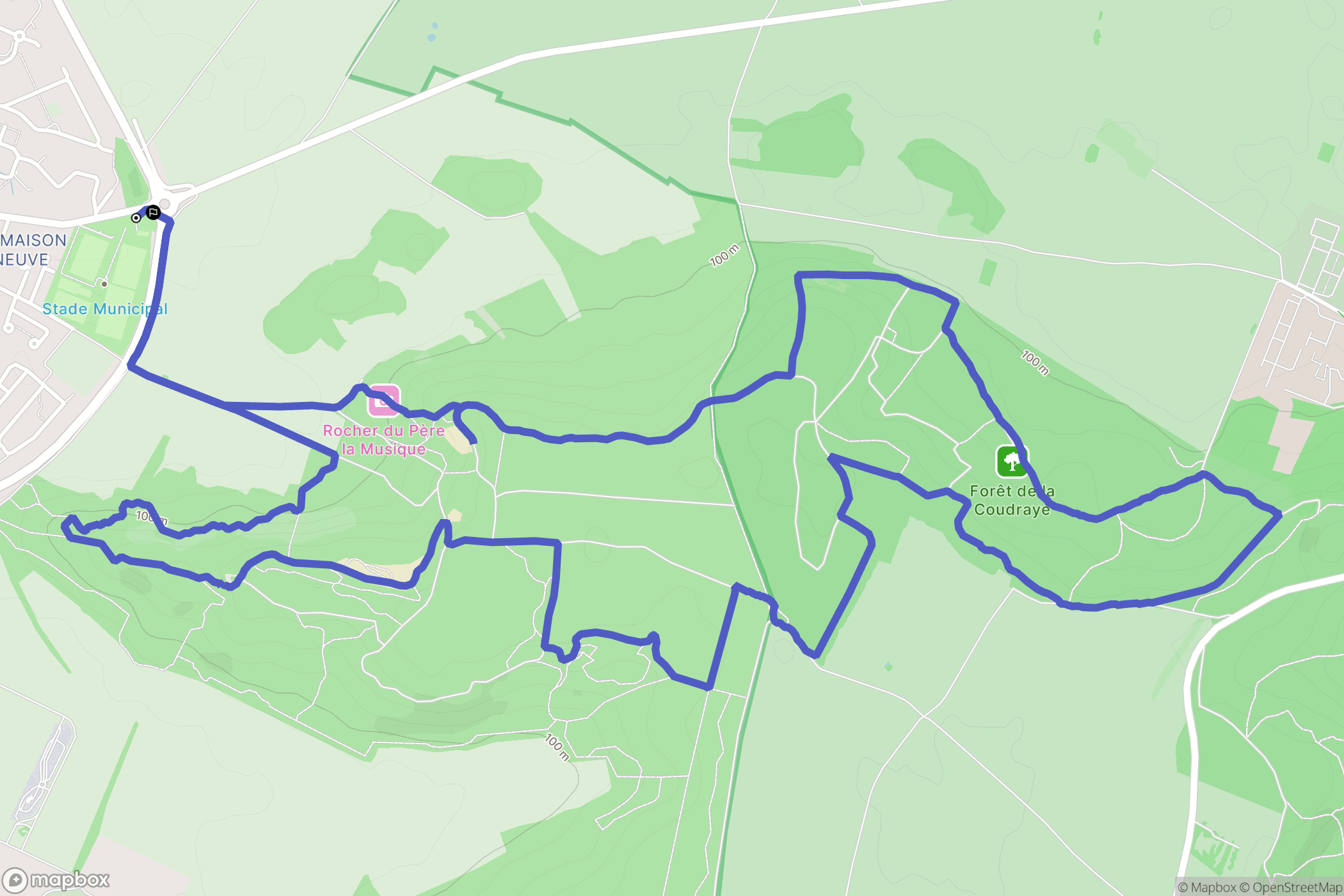 Ballancourt-sur-Essonne : carte du parcours de randonnée - France