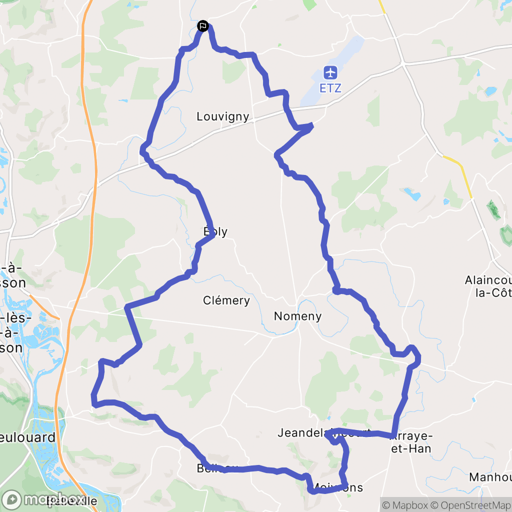 Pommerieux : carte du parcours de randonnée - France