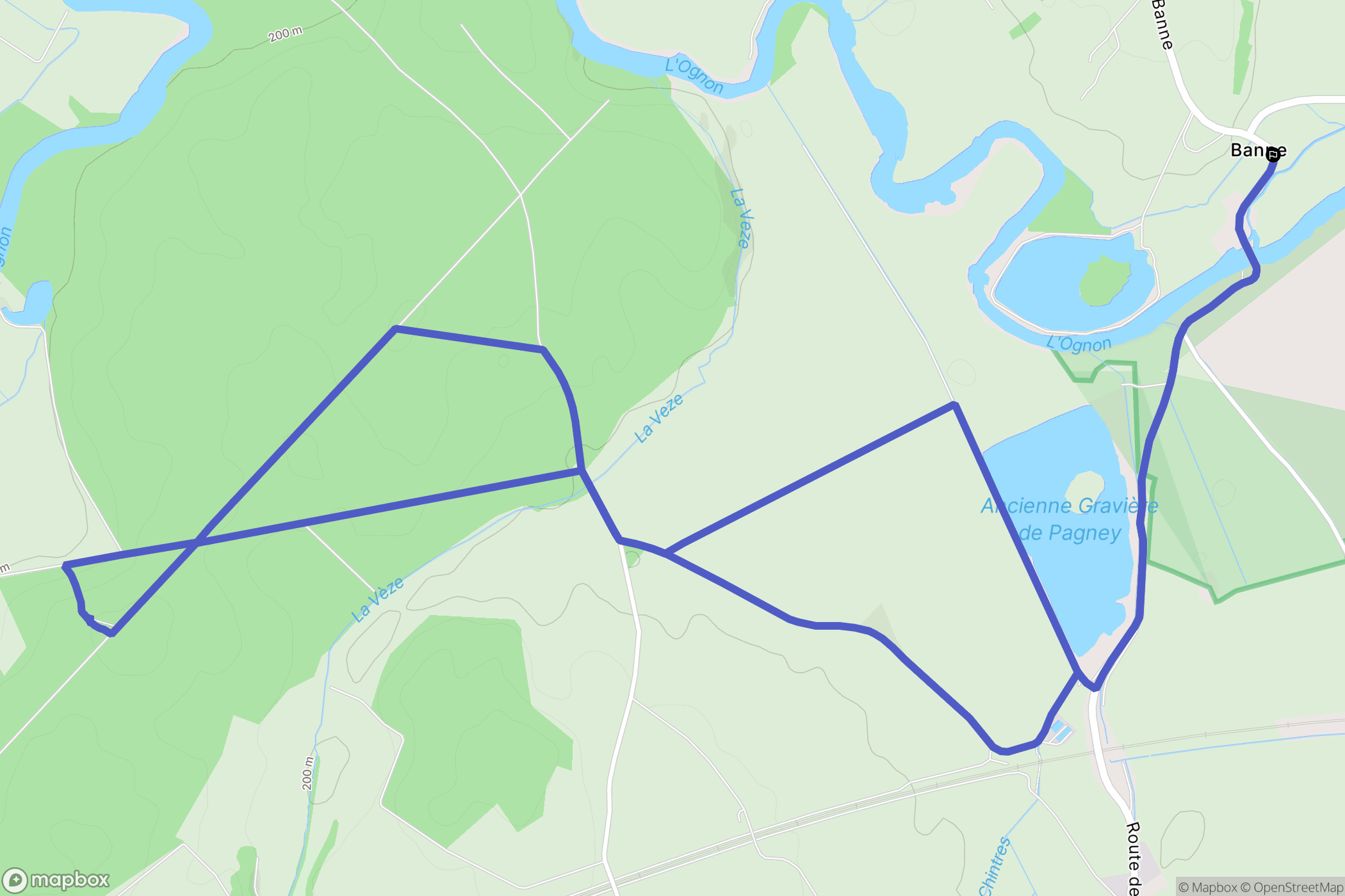 Sornay : carte du parcours de randonnée - France