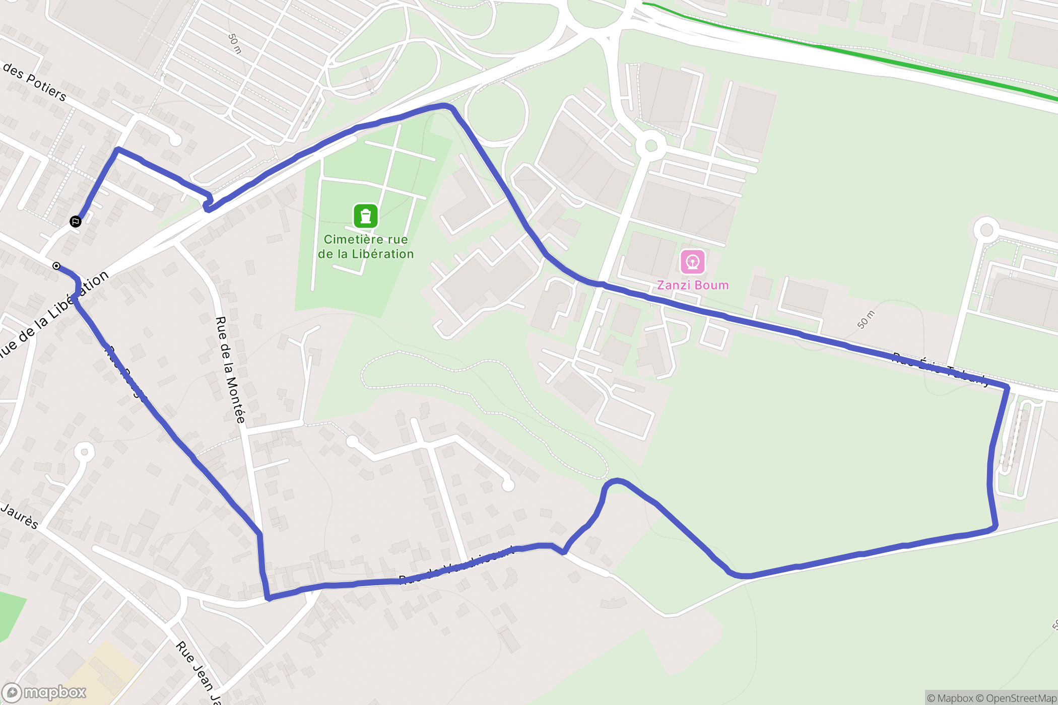 Bruay-la-Buissière : carte du parcours de randonnée - France