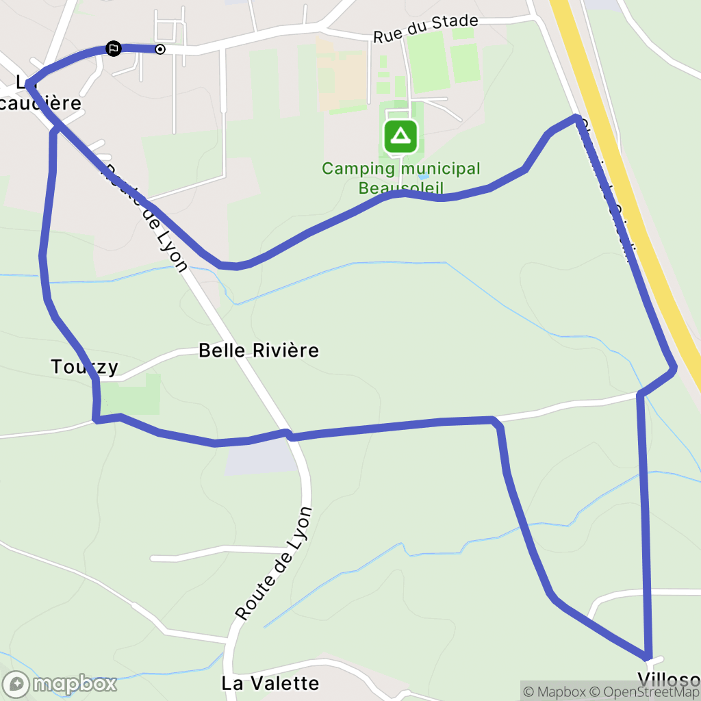 La Pacaudière : carte du parcours de randonnée - France