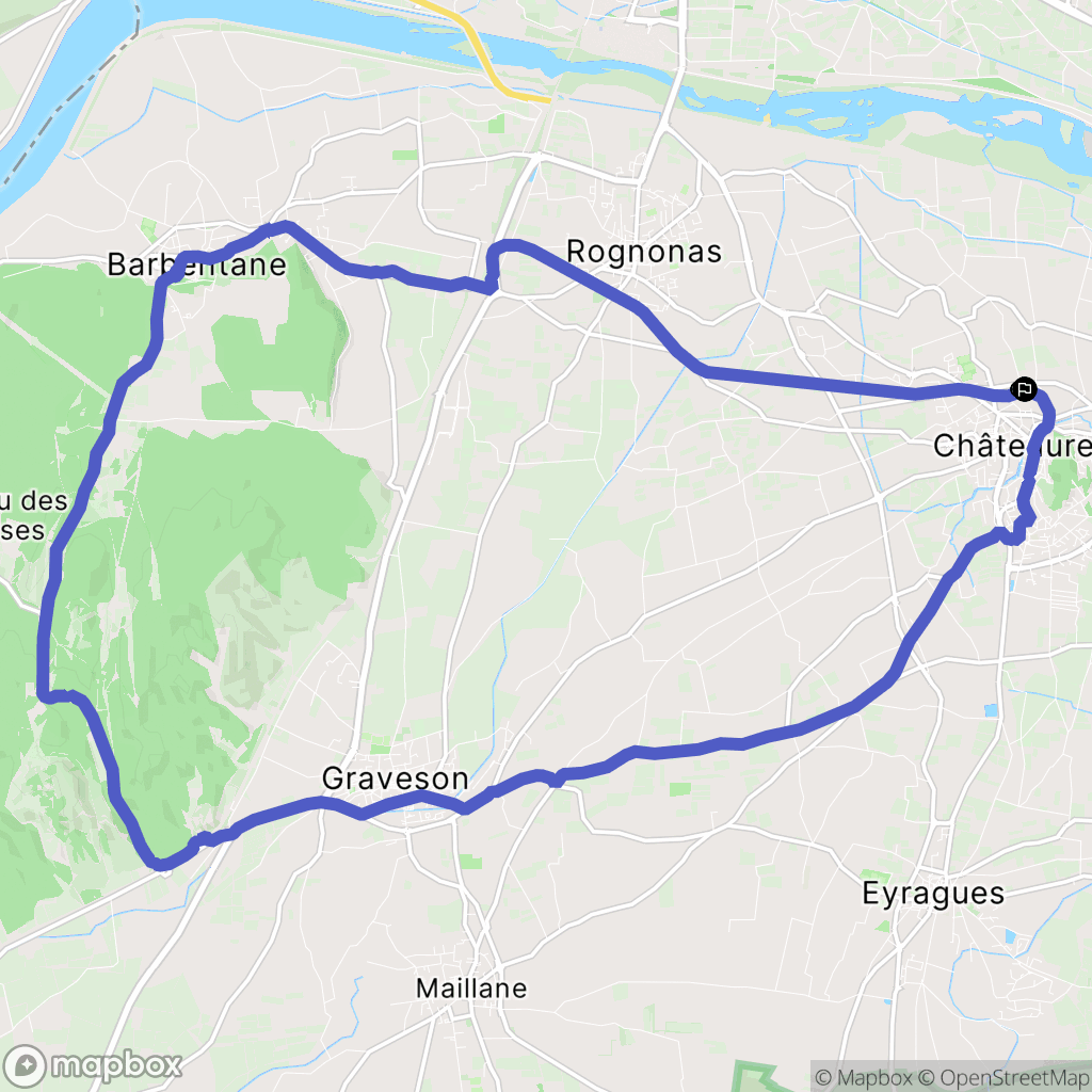 Châteaurenard : carte du parcours de randonnée - France