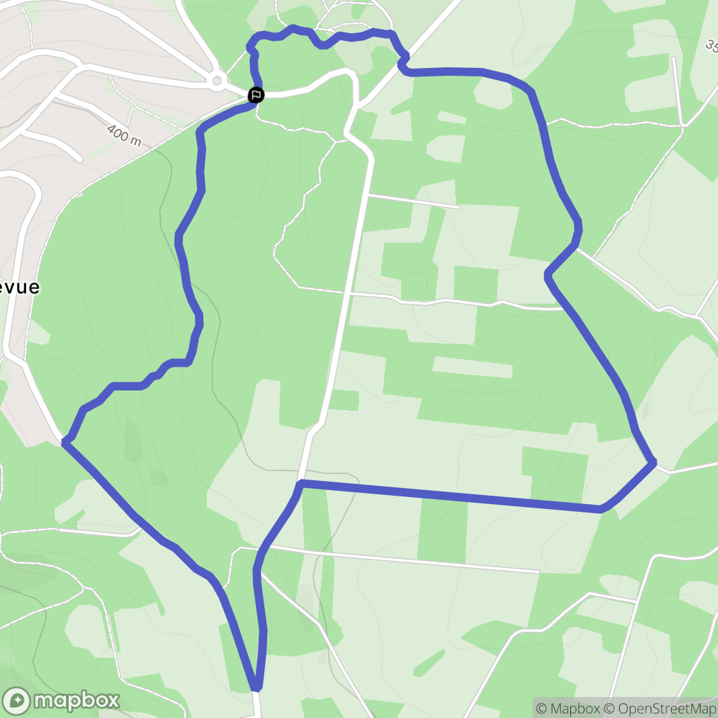 Louey : carte du parcours de randonnée - France