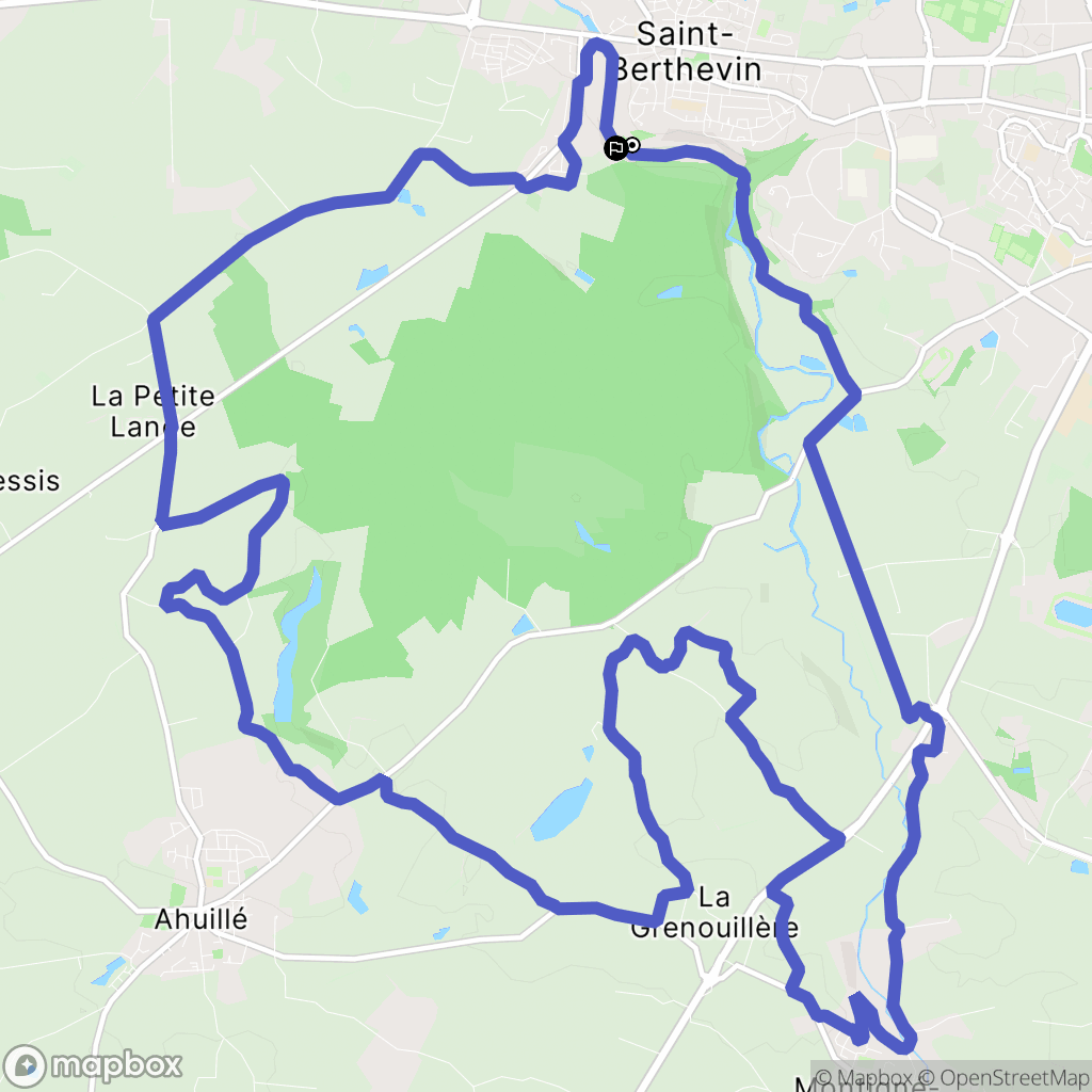 Saint-Berthevin : carte du parcours de randonnée - France