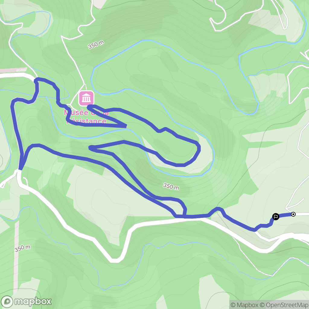 Cabanes : carte du parcours de randonnée - France