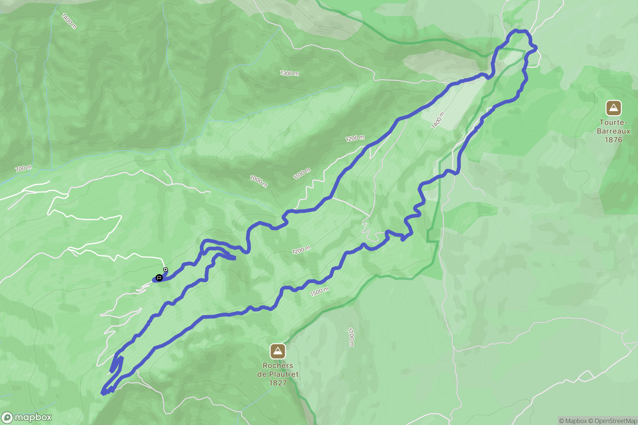 Romeyer : carte du parcours de randonnée - France