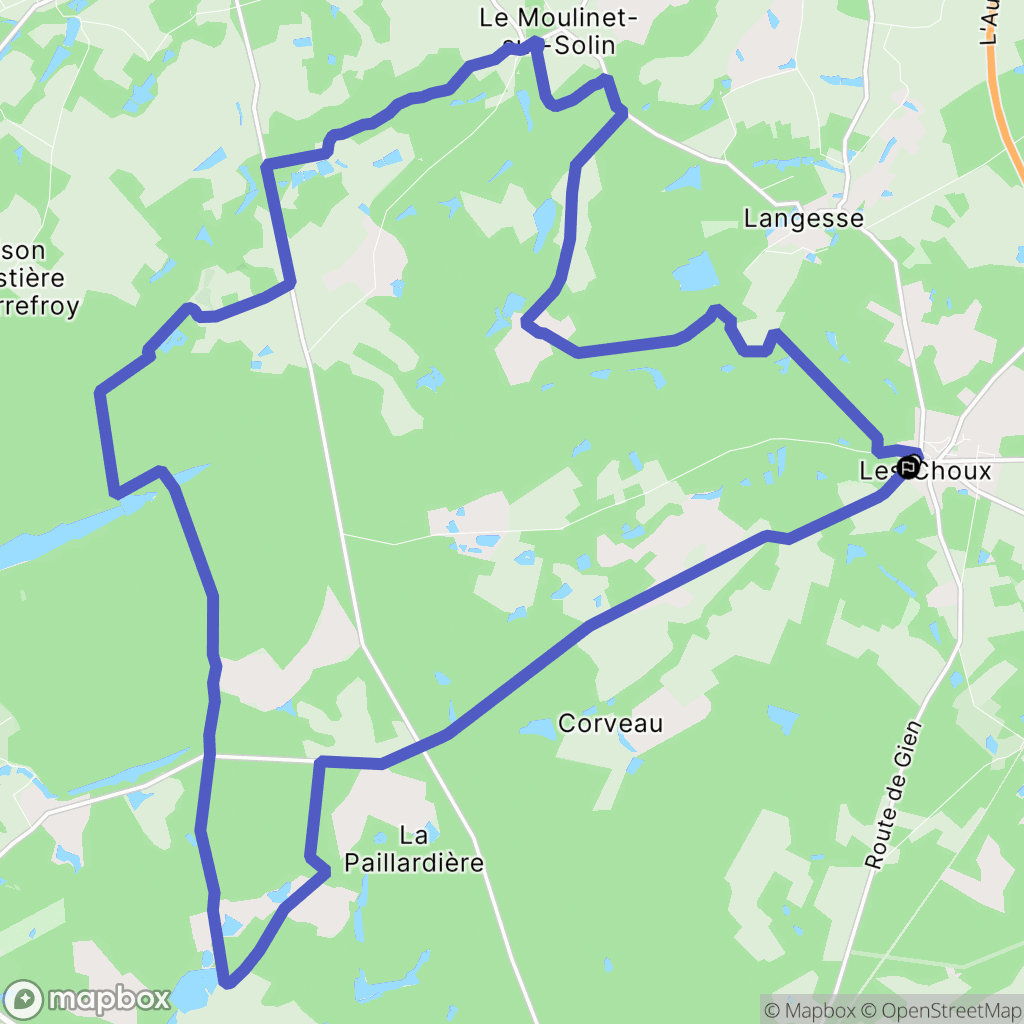 Les Choux : carte du parcours de randonnée - France