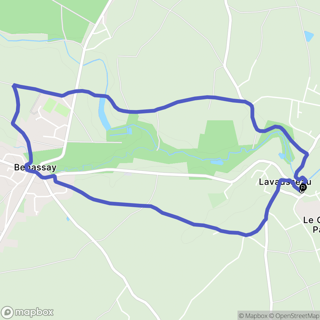 Boivre-la-Vallée : carte du parcours de randonnée - France