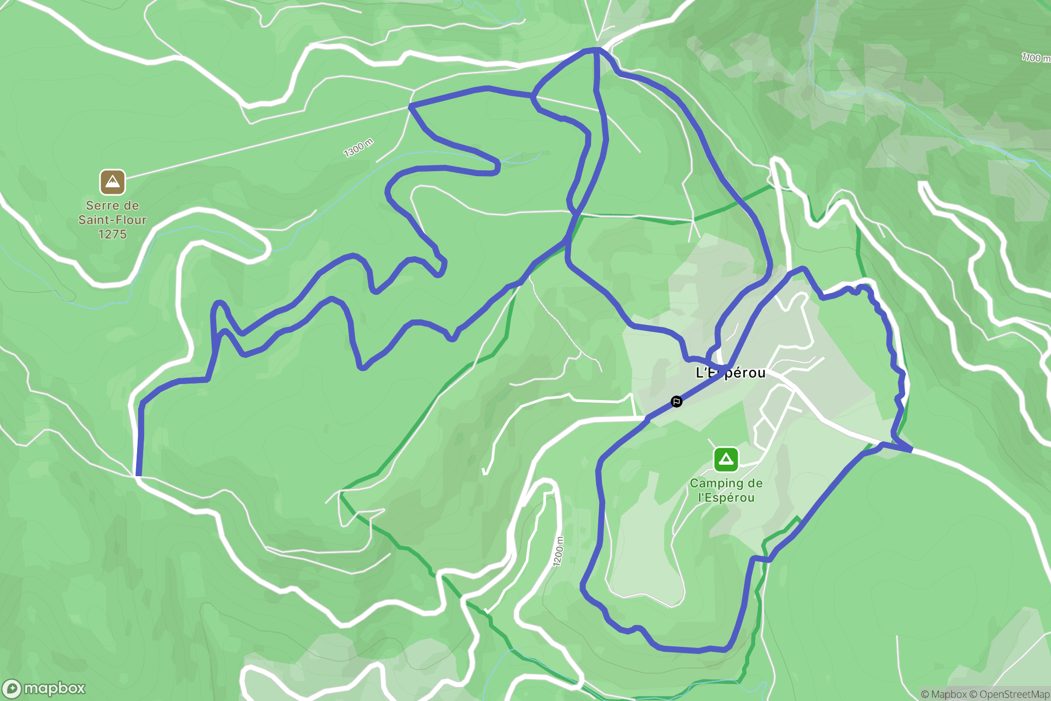 Dourbies : carte du parcours de randonnée - France