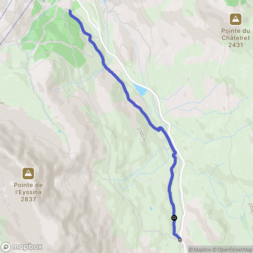Vars : carte du parcours de randonnée - France
