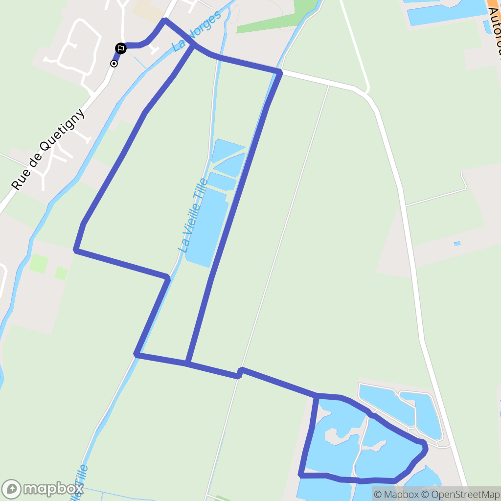 Couternon : carte du parcours de randonnée - France