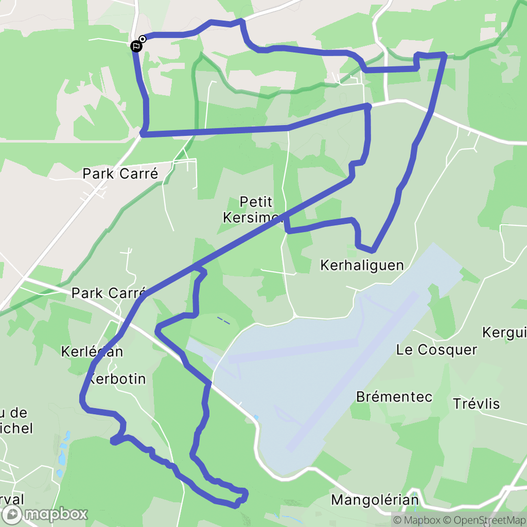 Locqueltas : carte du parcours de randonnée - France