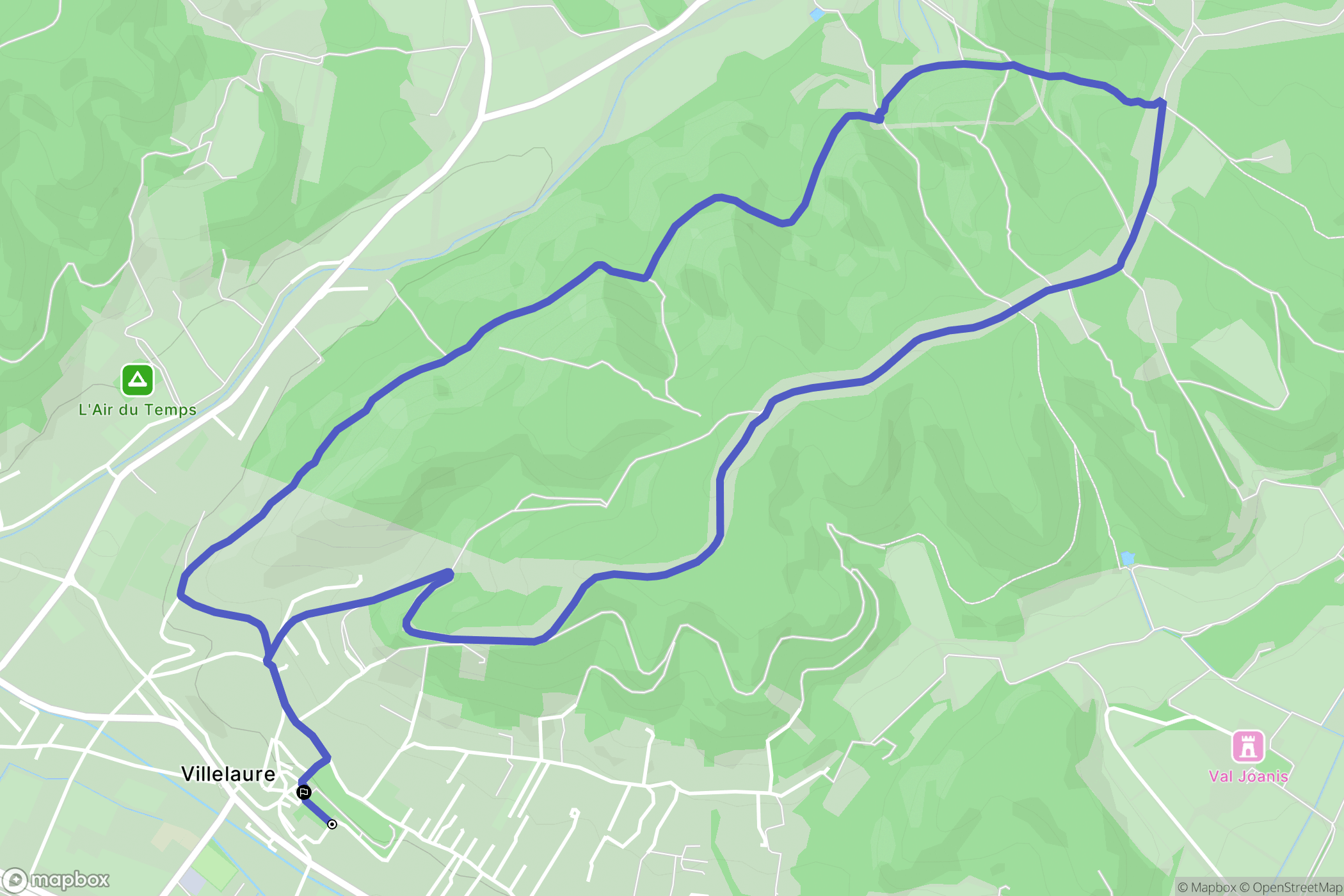 Villelaure : carte du parcours de randonnée - France