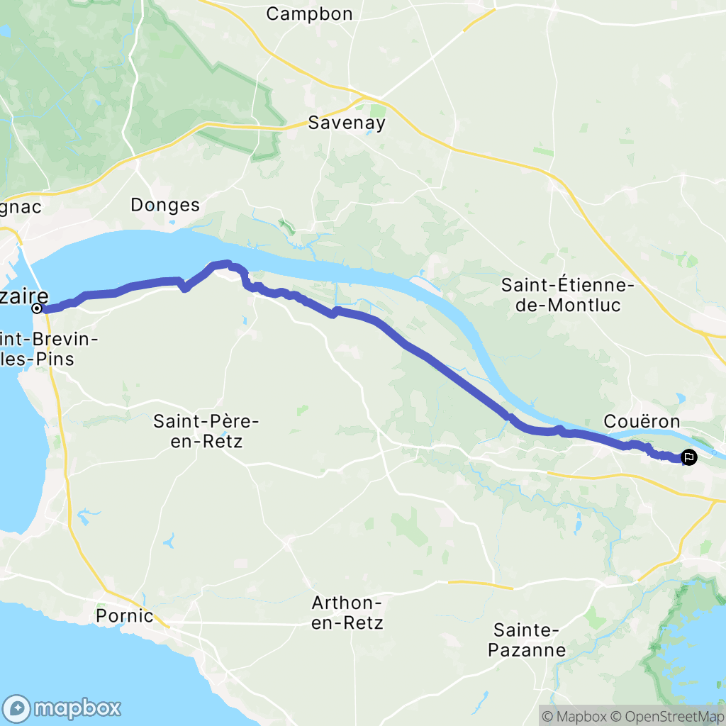 Saint-Brevin-les-Pins : carte du parcours de randonnée - France