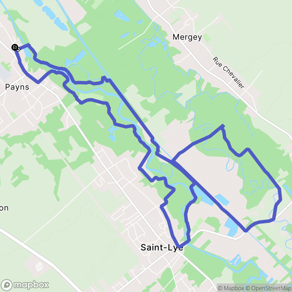 Payns : carte du parcours de randonnée - France