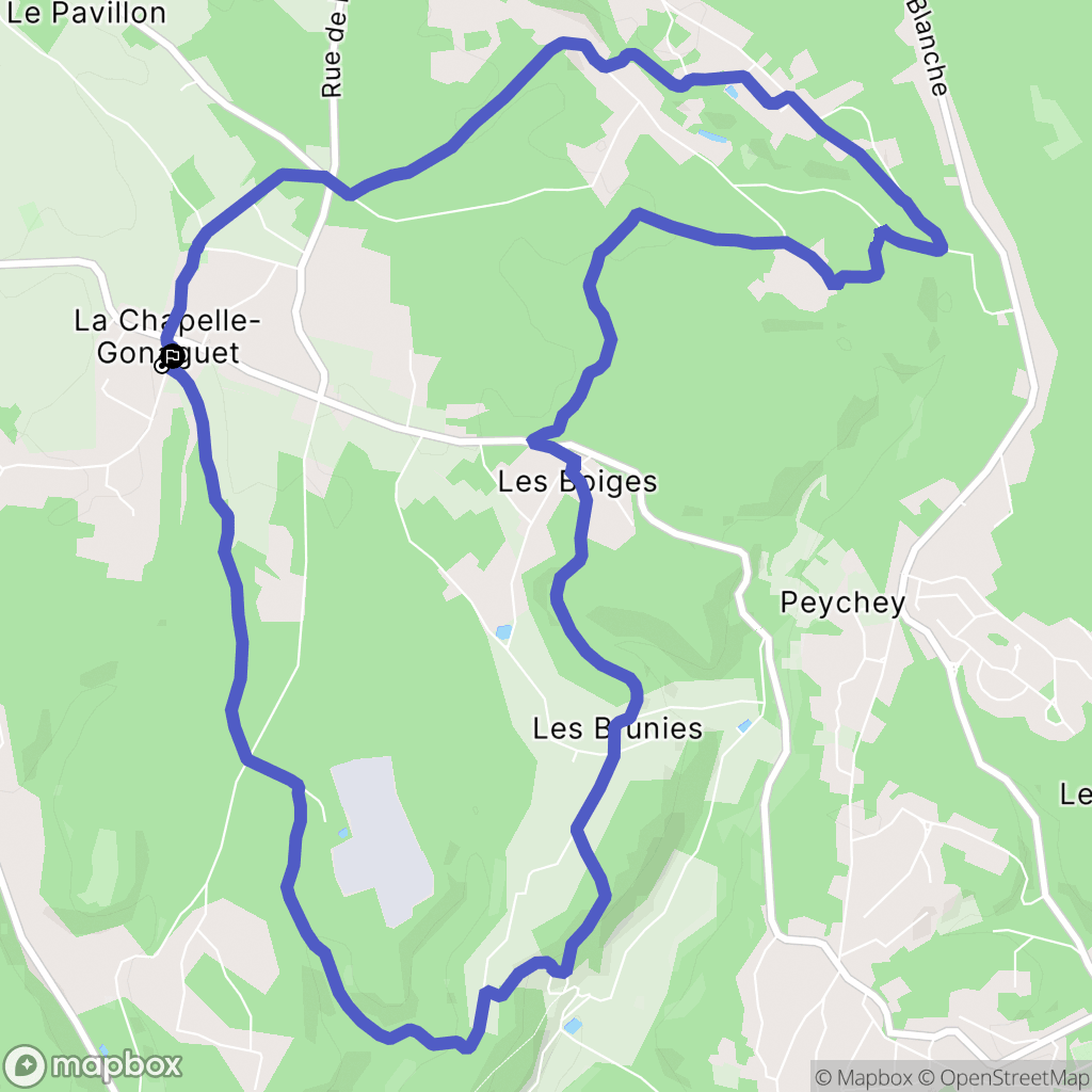 La Chapelle-Gonaguet : carte du parcours de randonnée - France