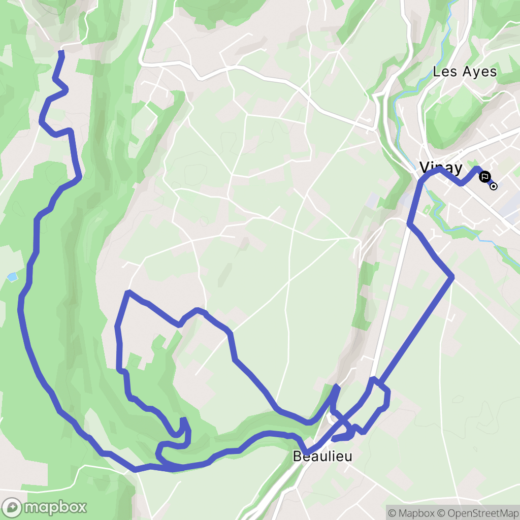 Vinay : carte du parcours de randonnée - France