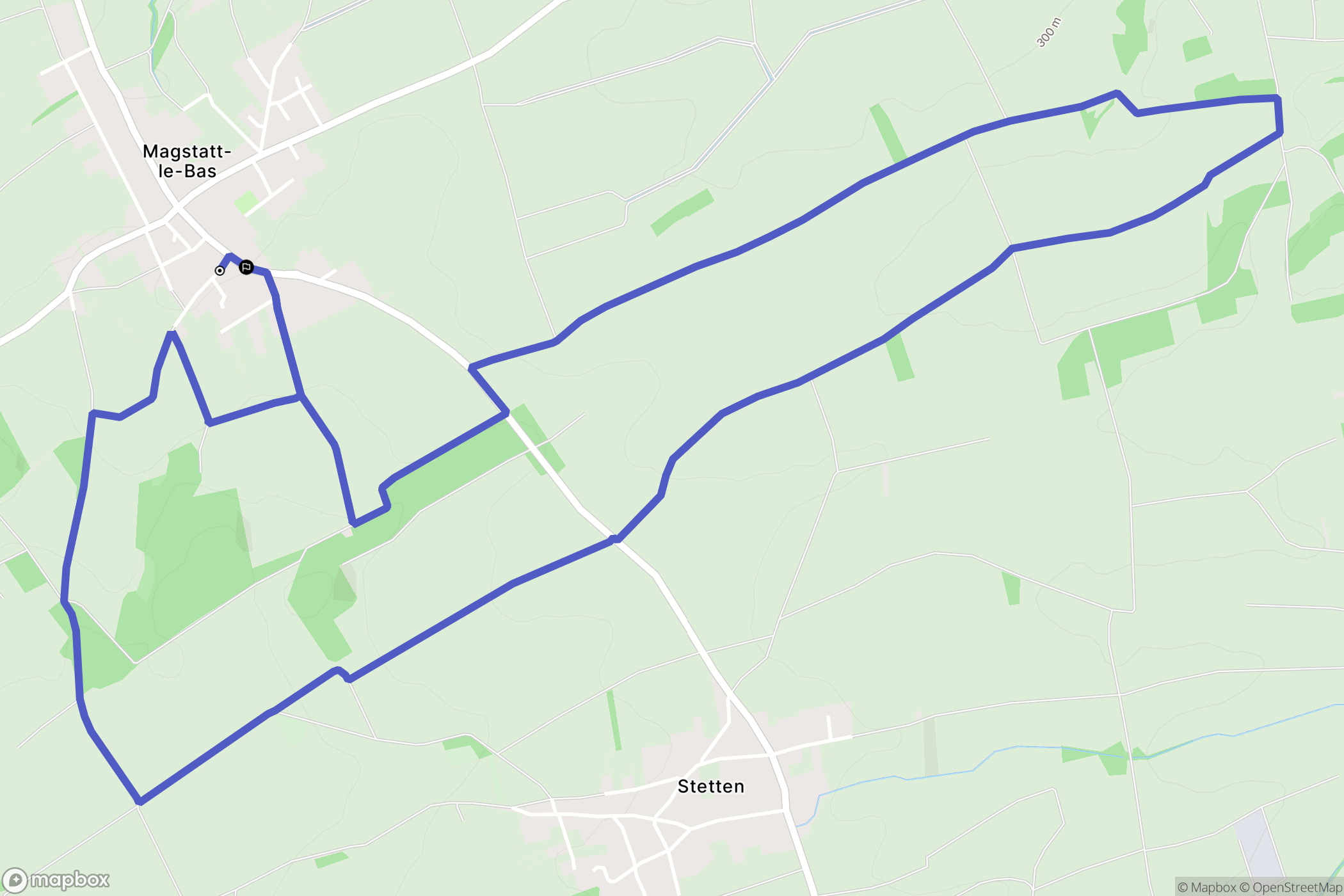 Magstatt-le-Bas : carte du parcours de randonnée - France