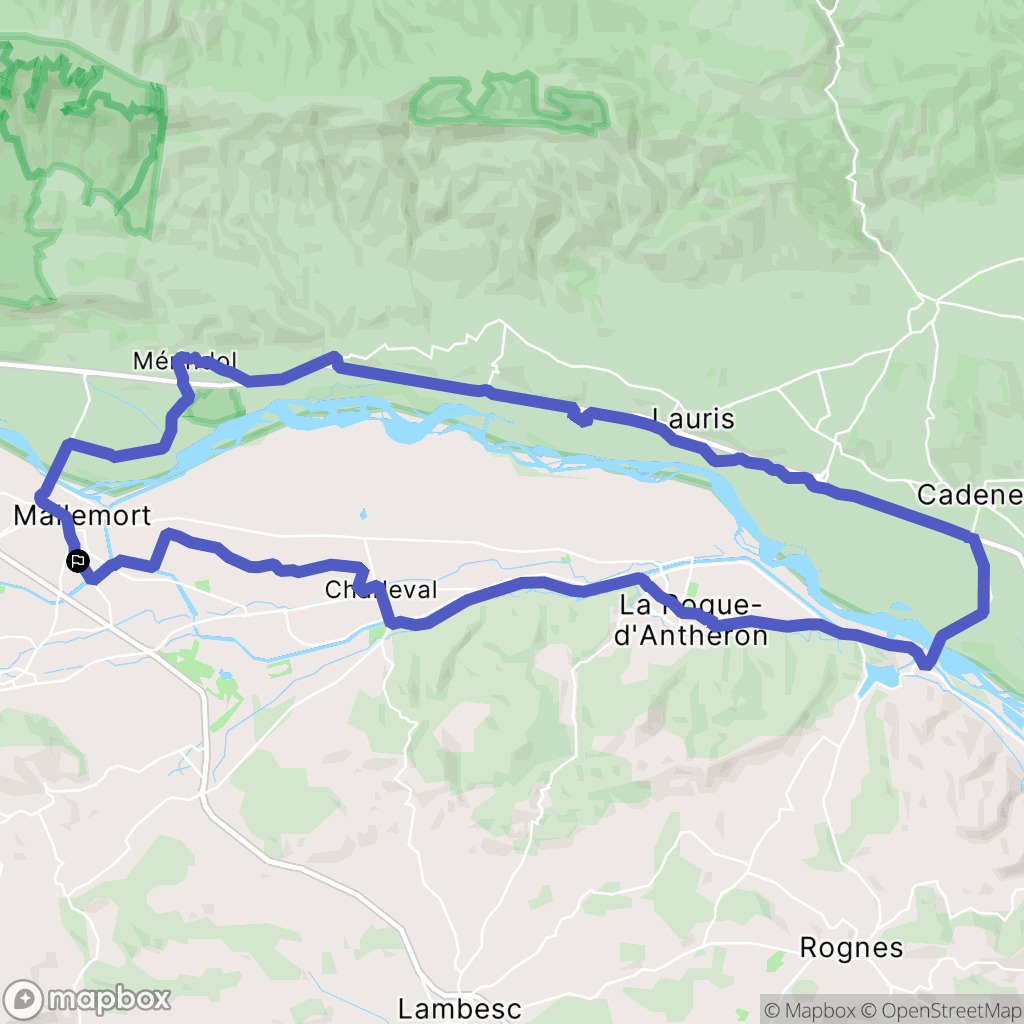 Mallemort : carte du parcours de randonnée - France