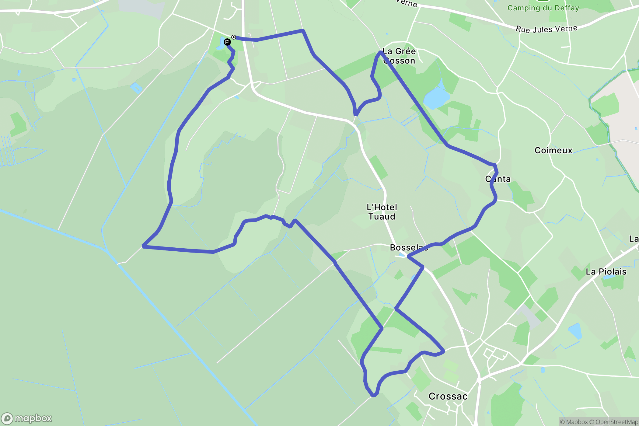 Sainte-Reine-de-Bretagne : carte du parcours de randonnée - France