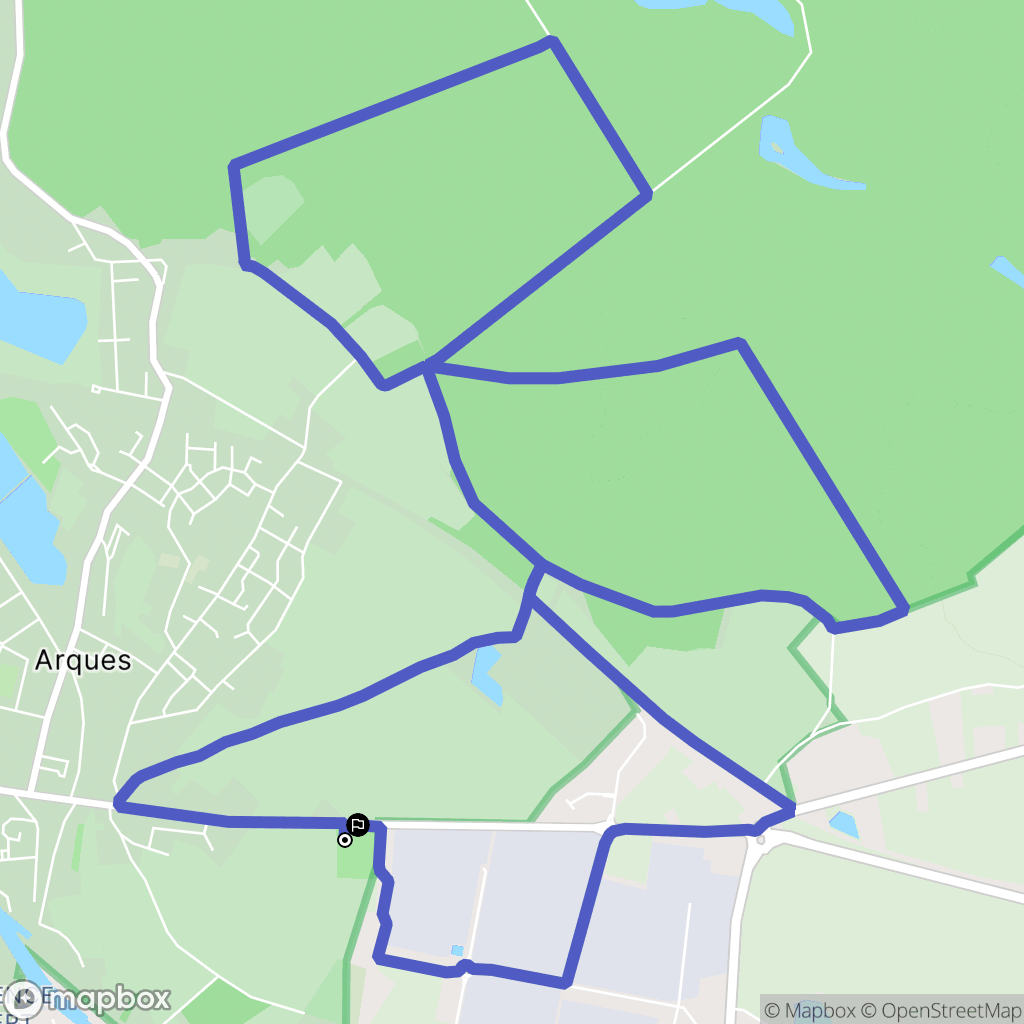 Arques : carte du parcours de randonnée - France