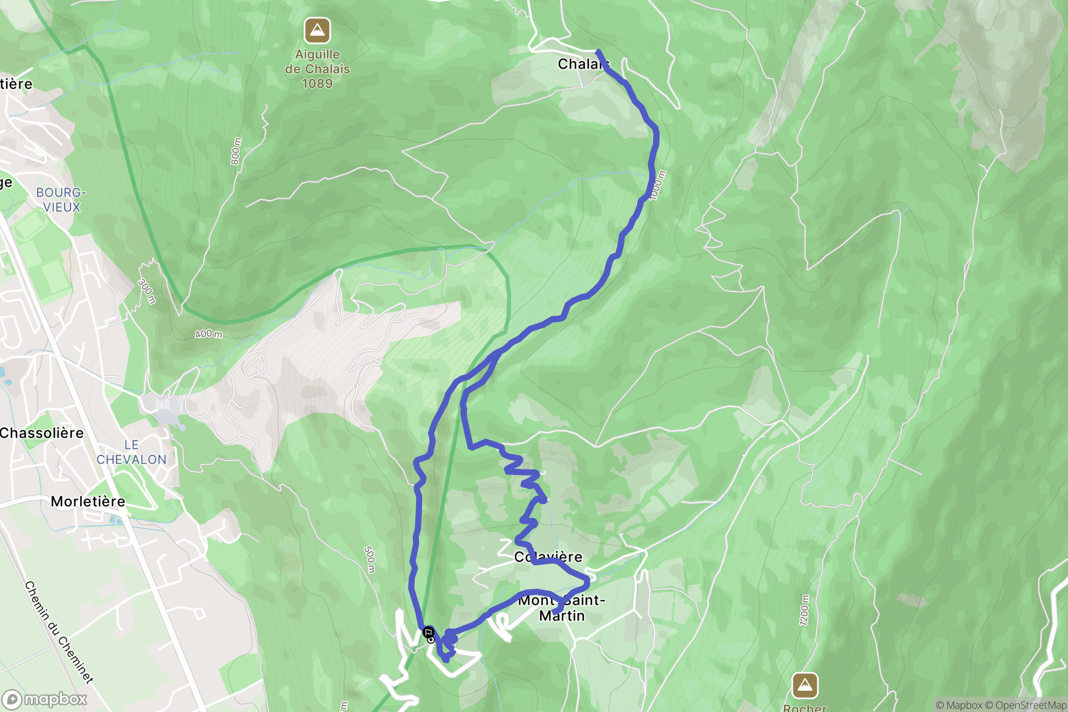 Mont-Saint-Martin : carte du parcours de randonnée - France