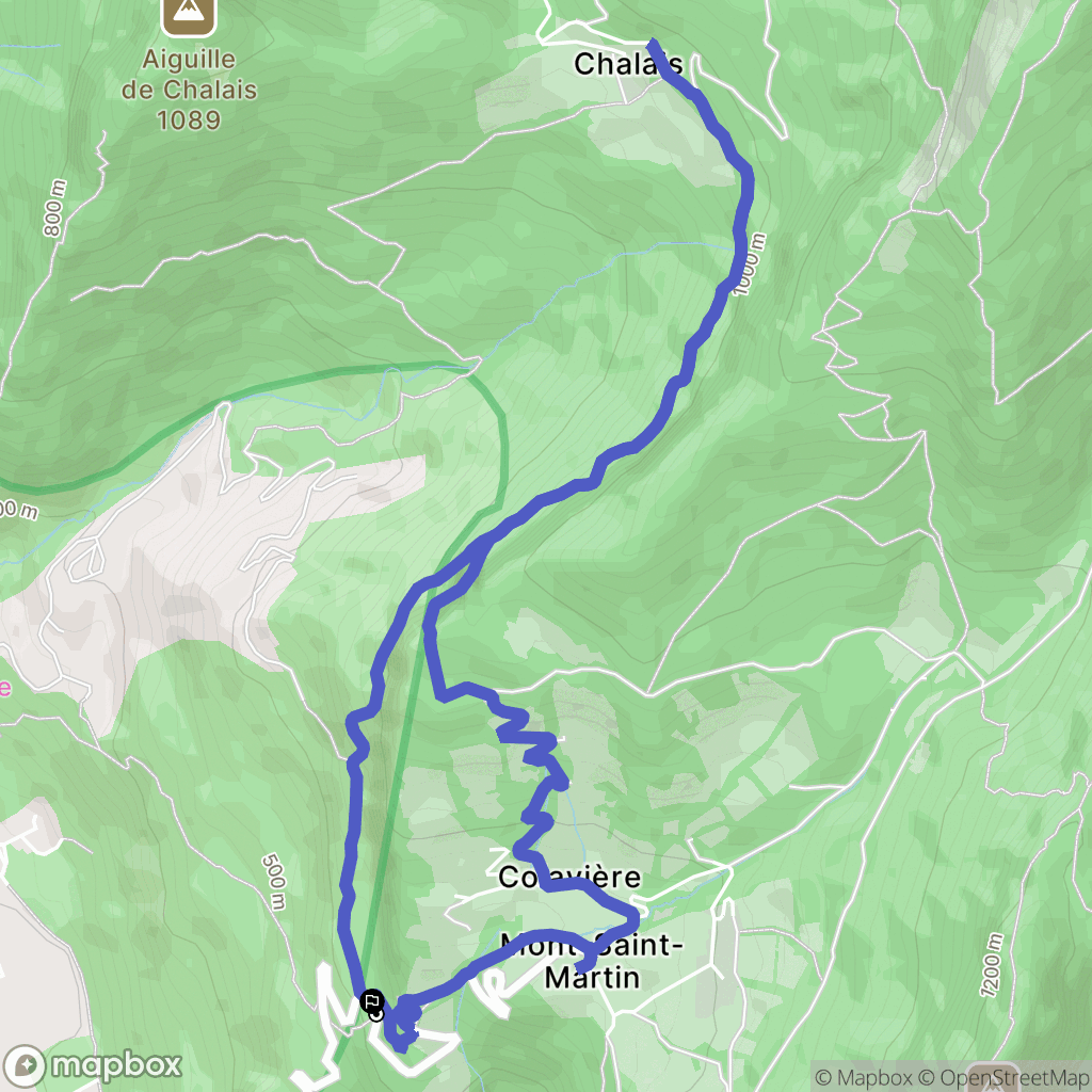 Mont-Saint-Martin : carte du parcours de randonnée - France