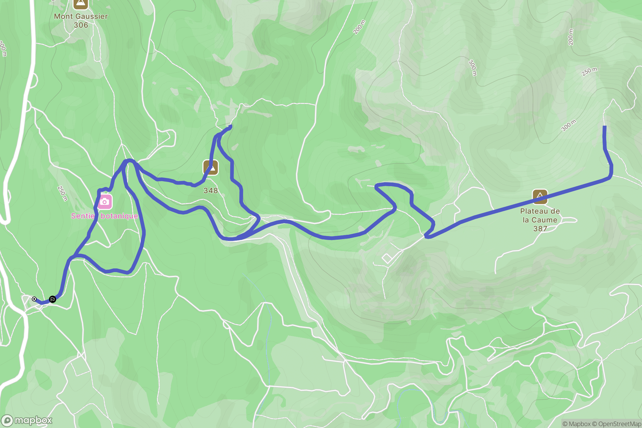 Saint-Rémy-de-Provence : carte du parcours de randonnée - France