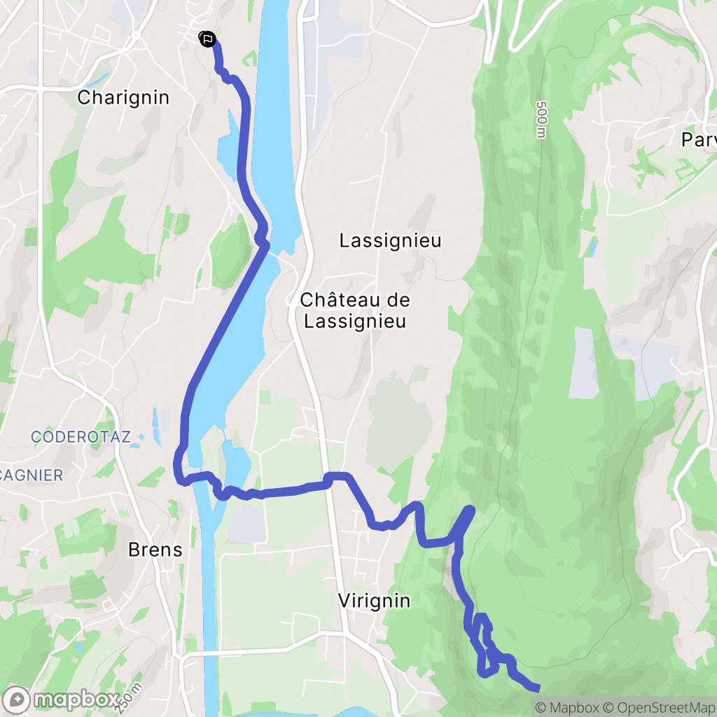 Belley : carte du parcours de randonnée - France
