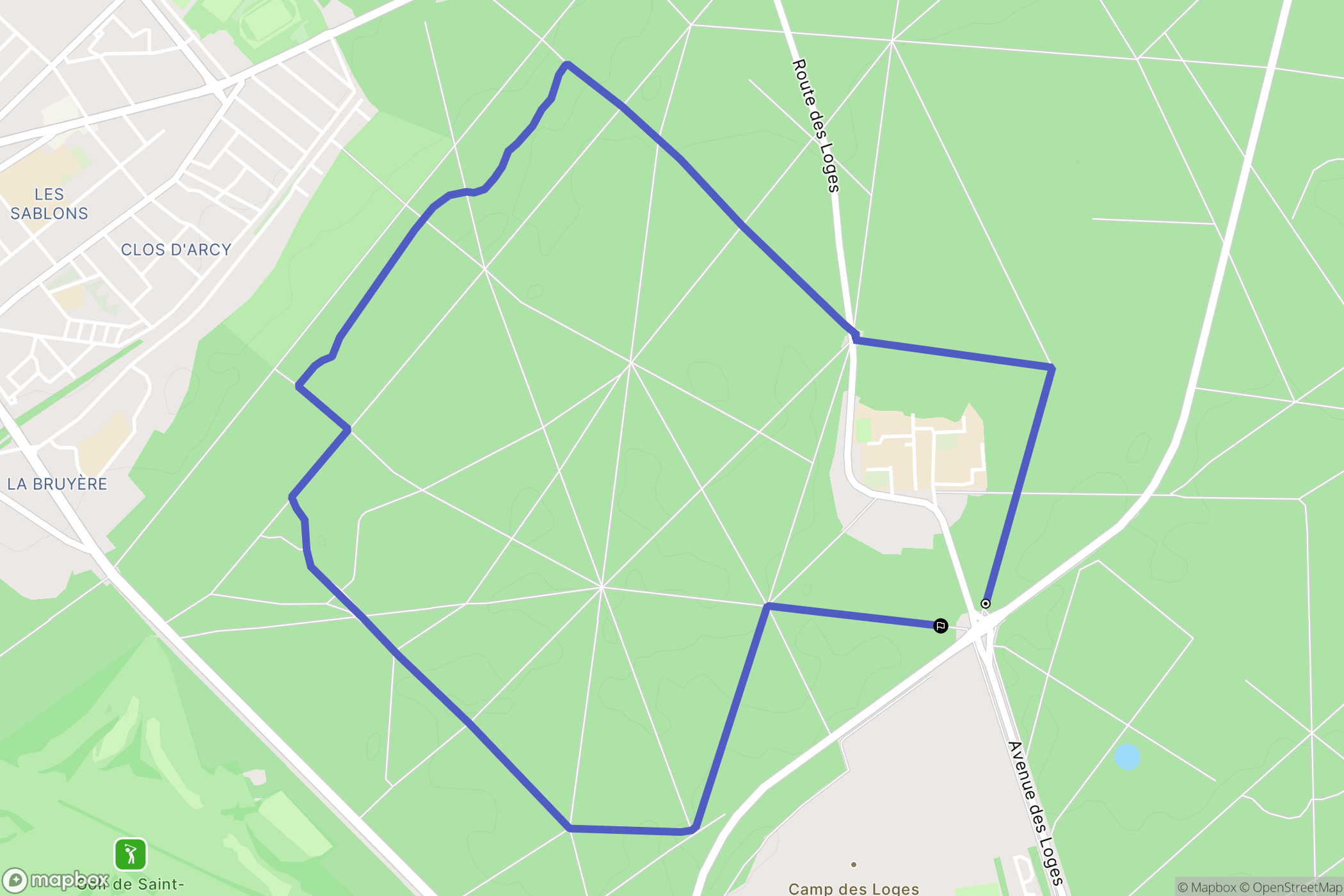 Saint-Germain-en-Laye : carte du parcours de randonnée - France