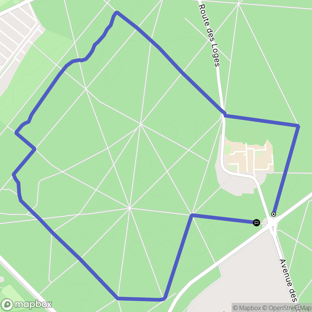 Saint-Germain-en-Laye : carte du parcours de randonnée - France