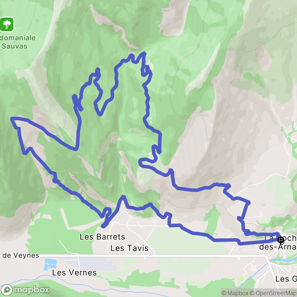 La Roche-des-Arnauds : carte du parcours de randonnée - France