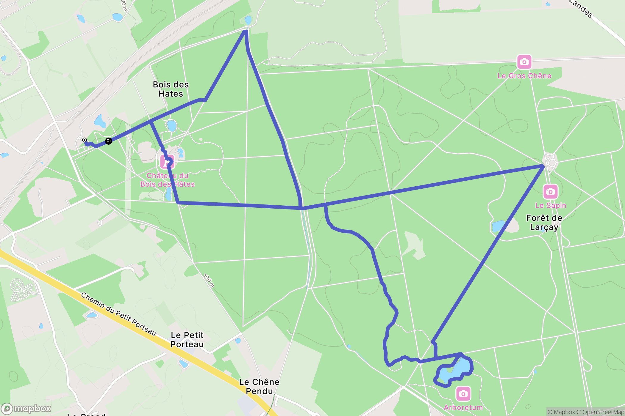 Chambray-lès-Tours : carte du parcours de randonnée - France