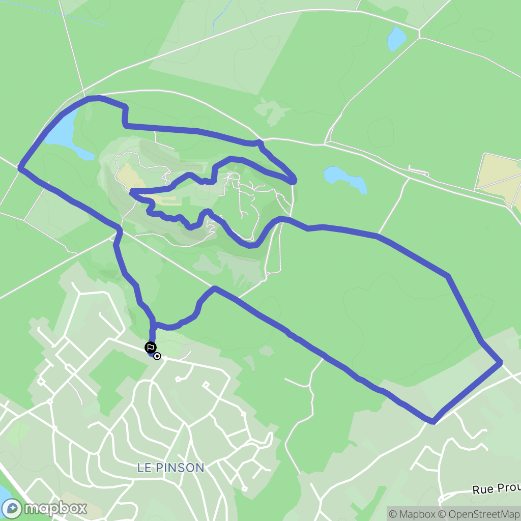 Raismes : carte du parcours de randonnée - France