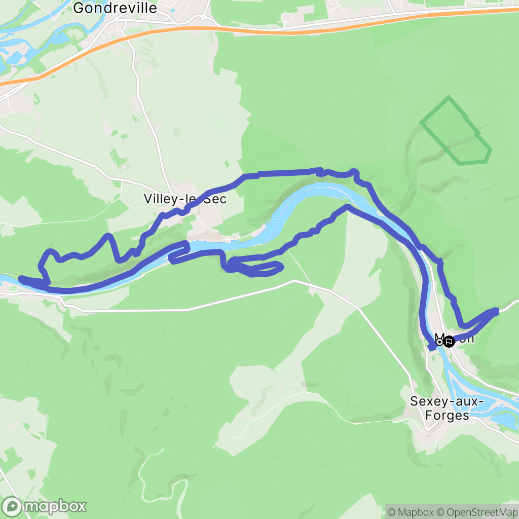 Maron : carte du parcours de randonnée - France