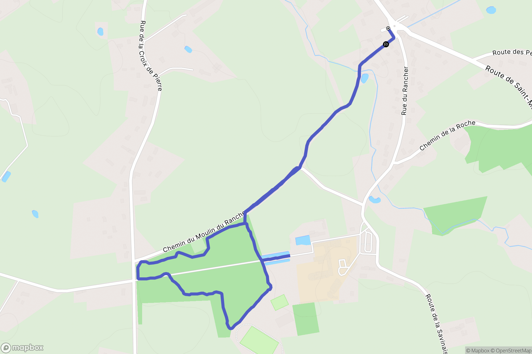 Teloché : carte du parcours de randonnée - France