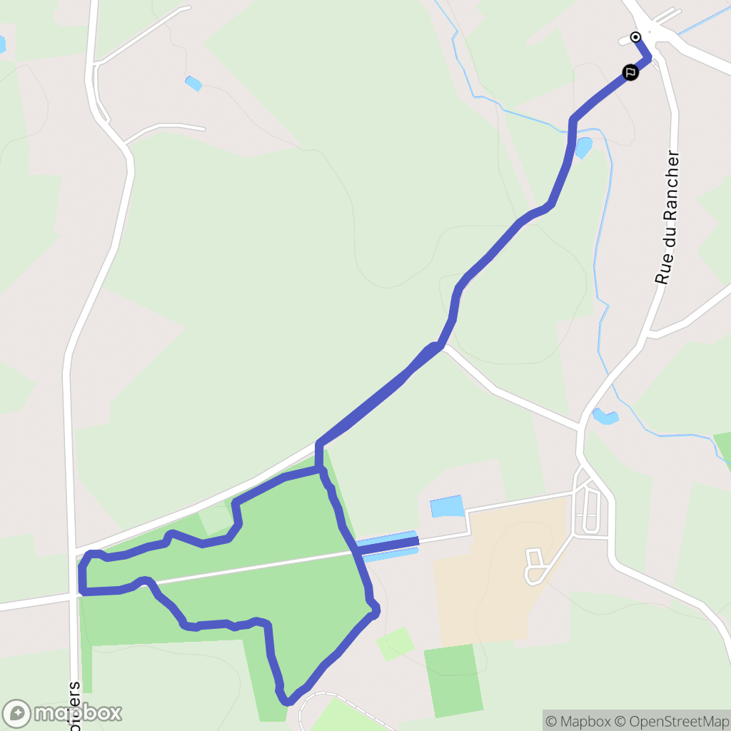 Teloché : carte du parcours de randonnée - France