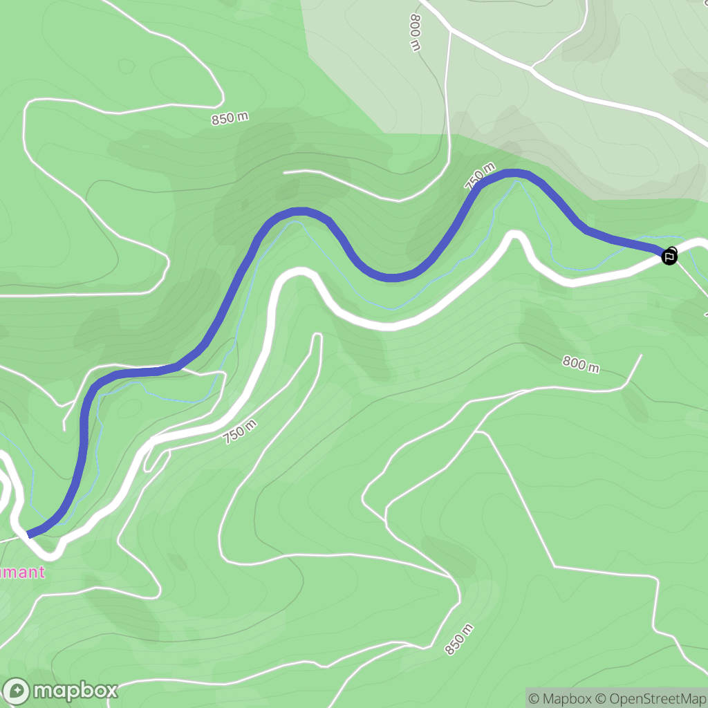 Lacaune : carte du parcours de randonnée - France