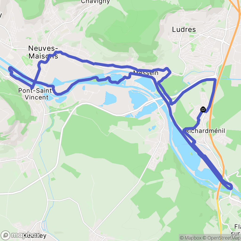 Richardménil : carte du parcours de randonnée - France