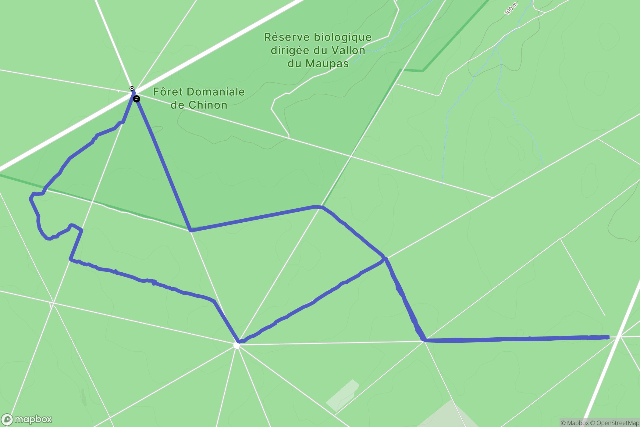 Cheillé : carte du parcours de randonnée - France