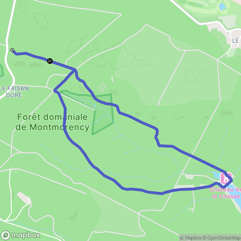 Chauvry : carte du parcours de randonnée - France