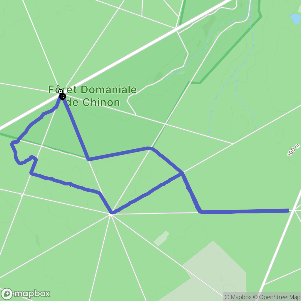 Cheillé : carte du parcours de randonnée - France