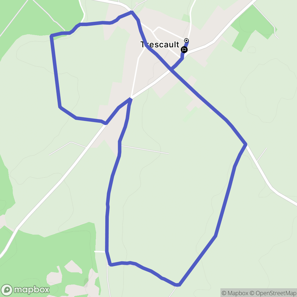 Trescault : carte du parcours de randonnée - France