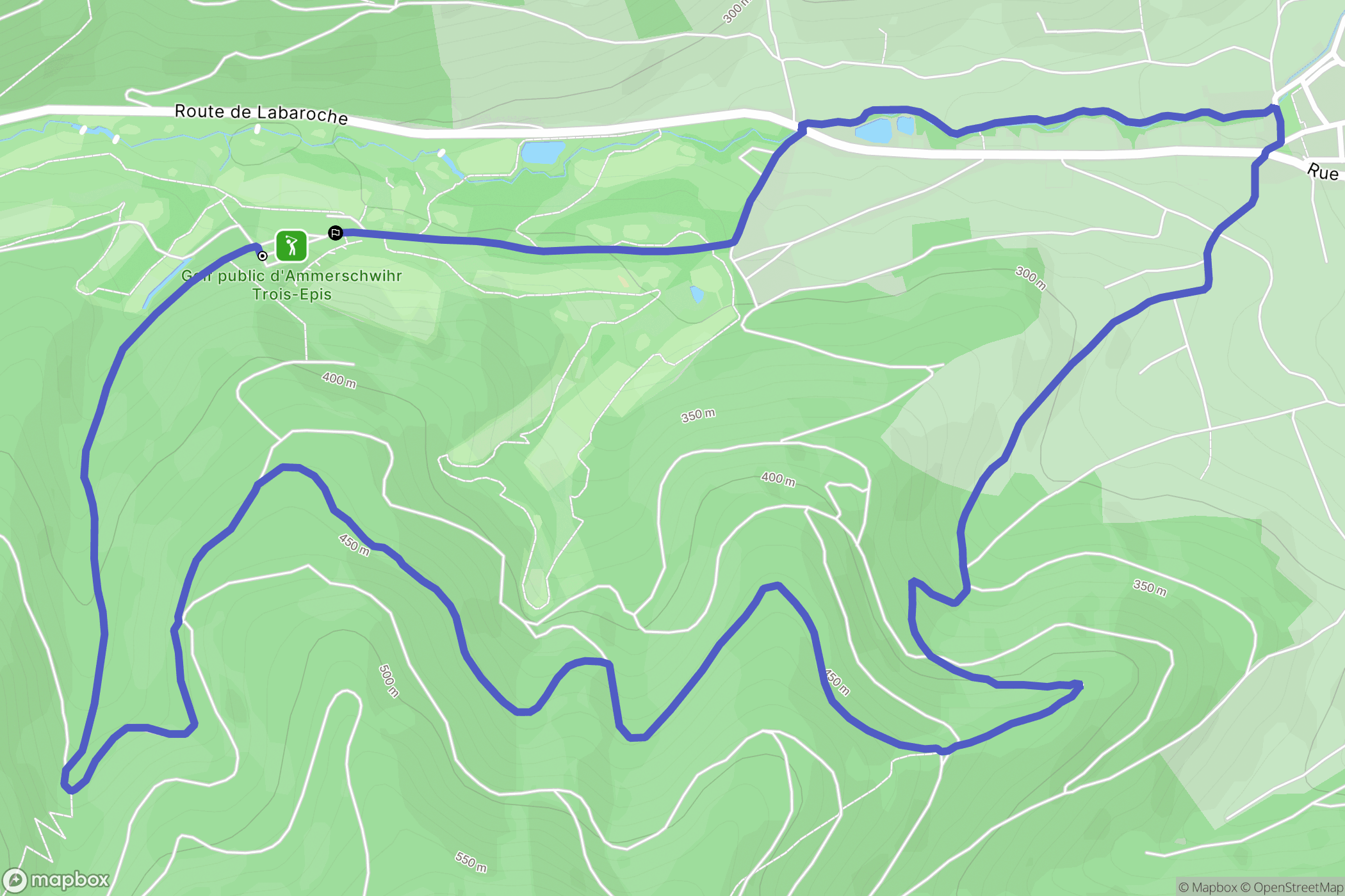 Ammerschwihr : carte du parcours de randonnée - France