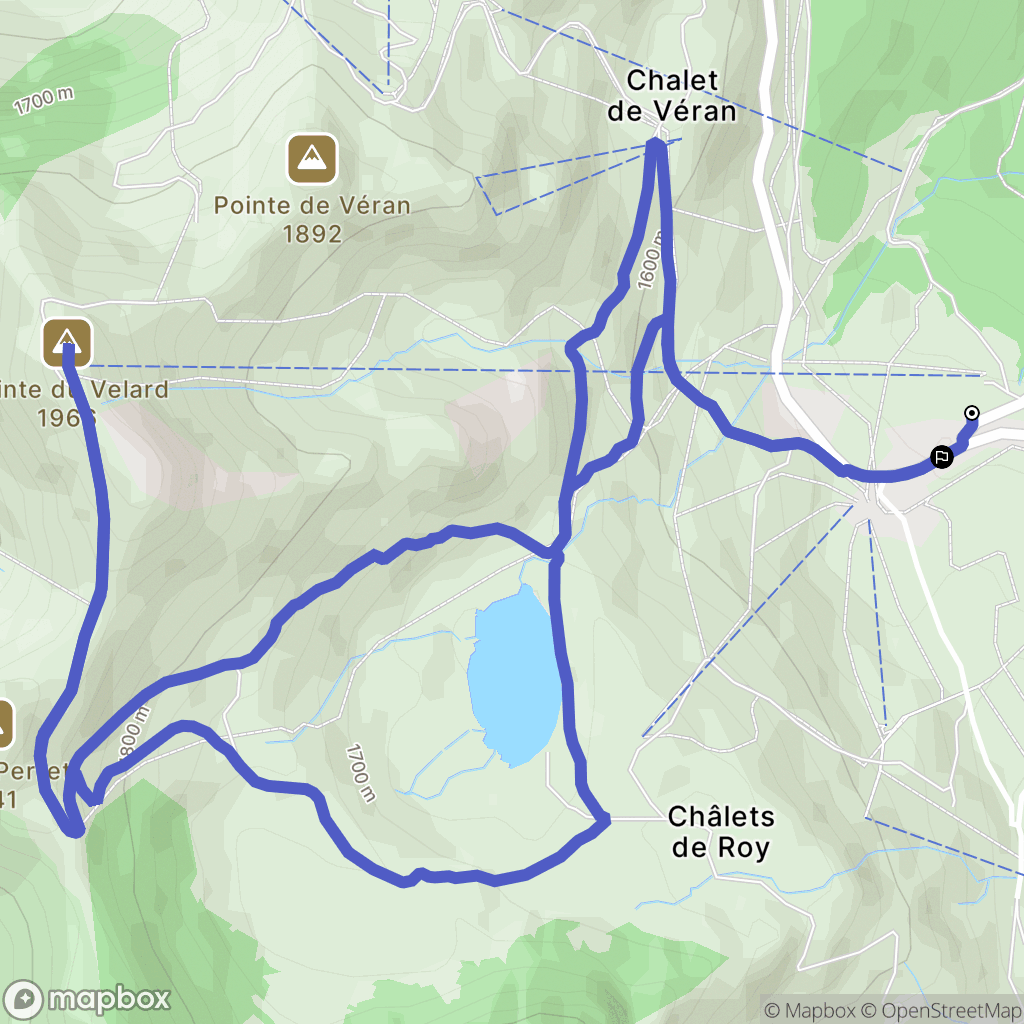 Taninges : carte du parcours de randonnée - France