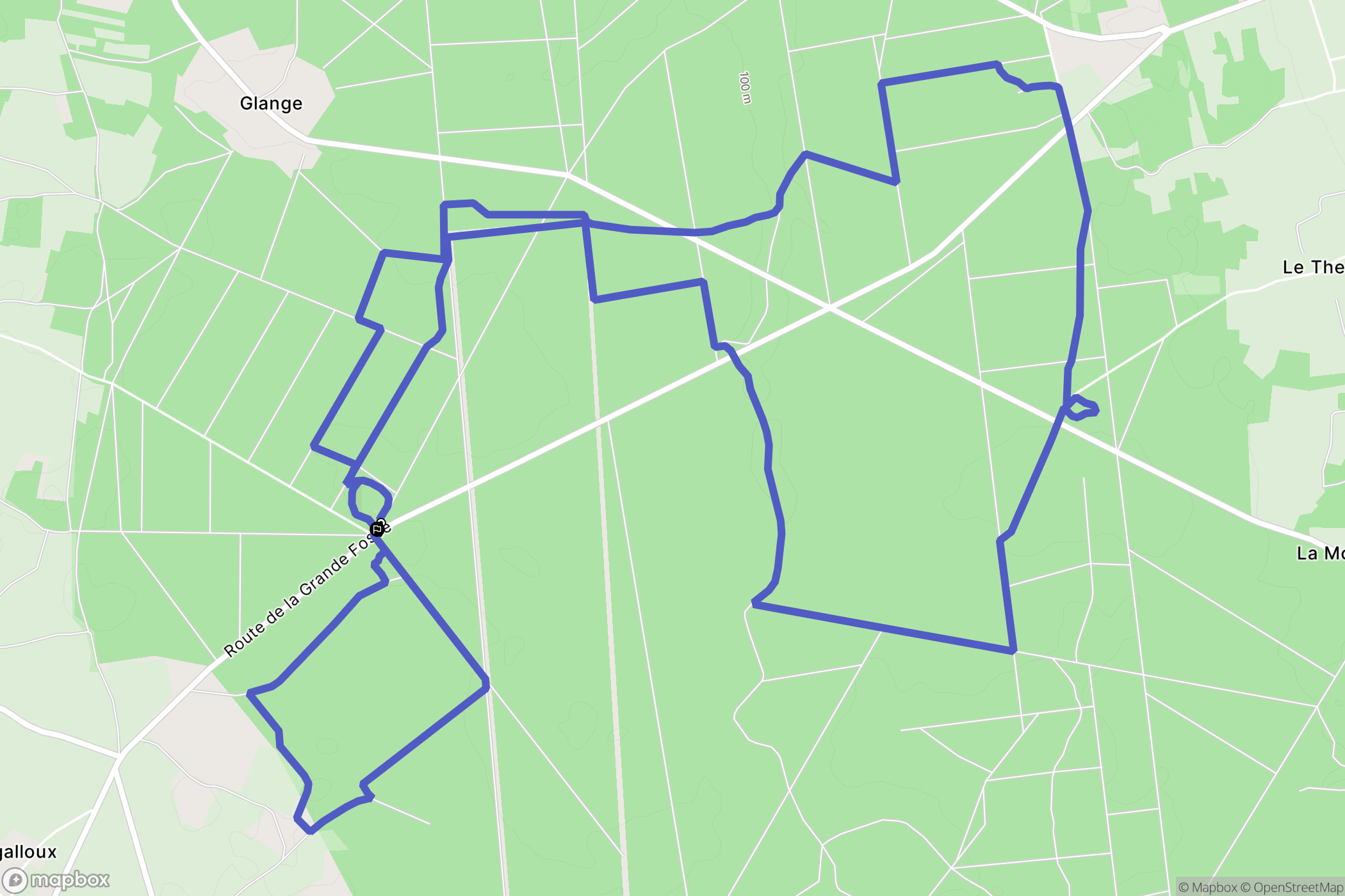 Brie : carte du parcours de randonnée - France